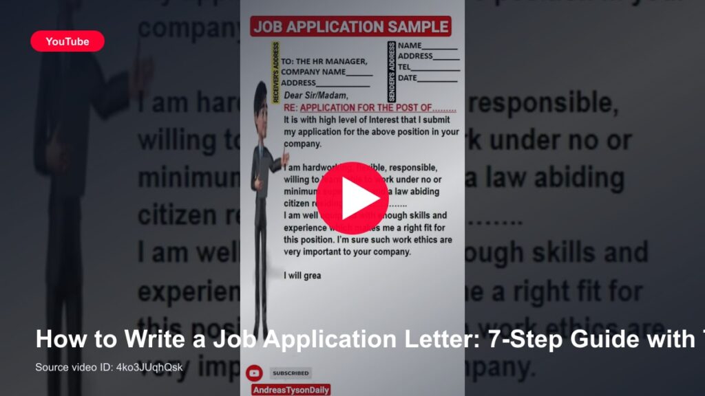 How to Write a Job Application Letter: 7-Step Guide with Template