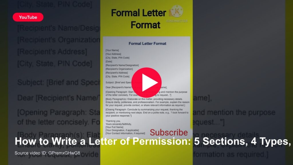 How to Write a Letter of Permission: 5 Sections, 4 Types, and Format Rules