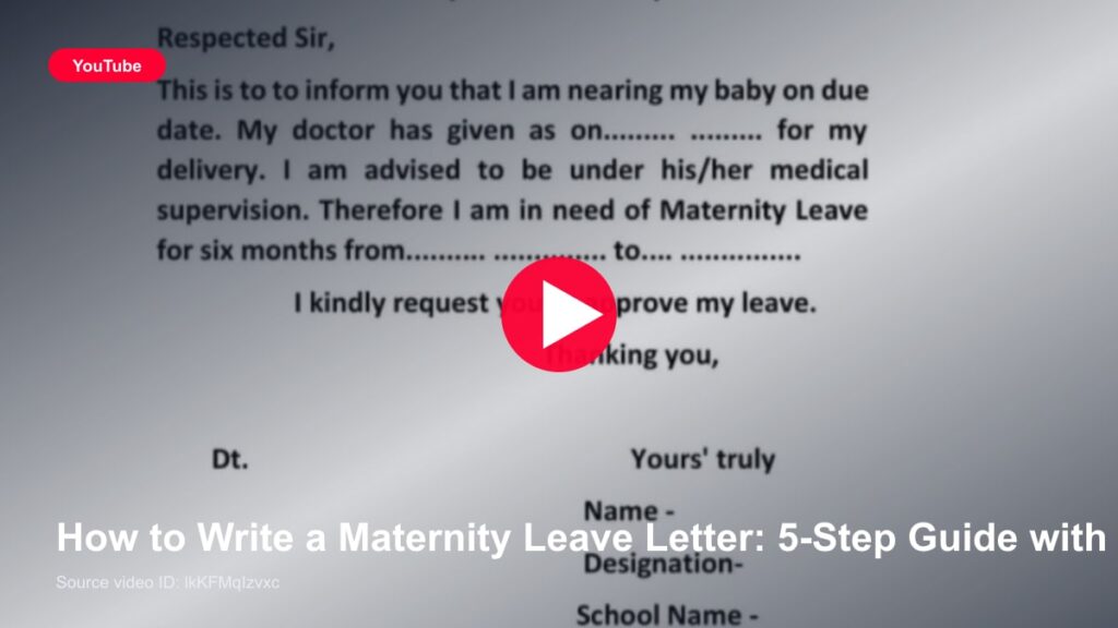 How to Write a Maternity Leave Letter: 5-Step Guide with UK and US Templates