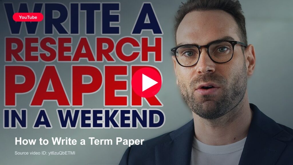 How to Write a Term Paper